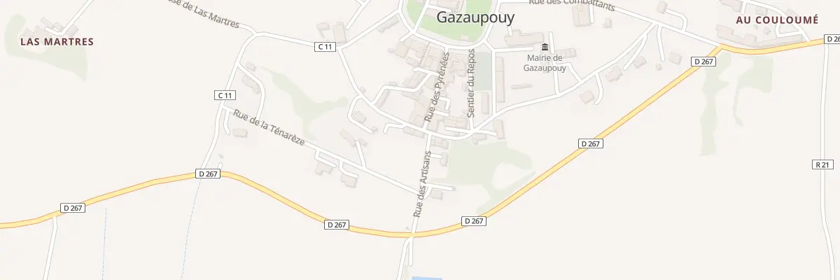 Plan du 5077 Au Village à Gazaupouy
