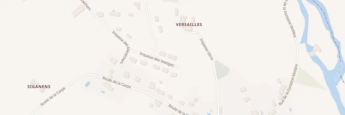 Plan du 12 Versailles à Serres-et-Montguyard