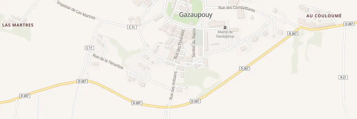 Plan du 5093 Au Village à Gazaupouy