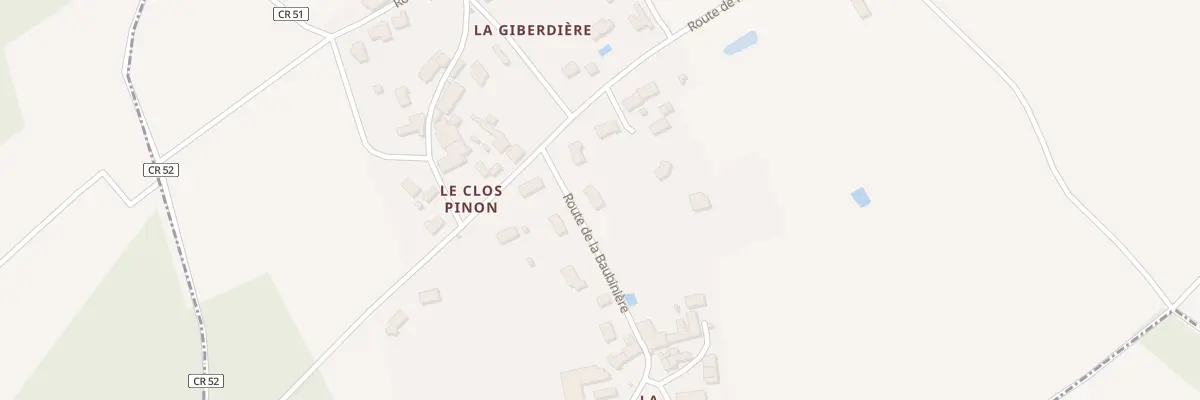 Plan du 5 Rte de Baubiniere à Vallères