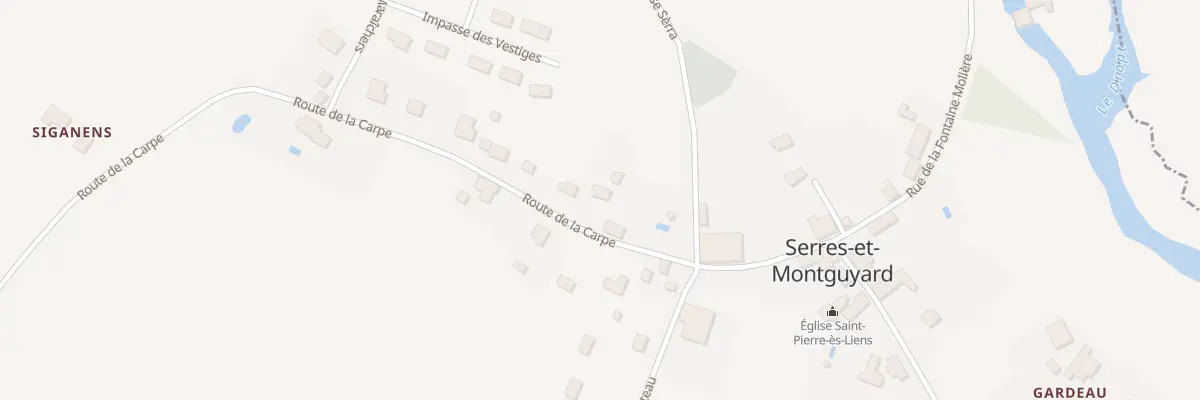Plan du 100 Rte de la Carpe à Serres-et-Montguyard