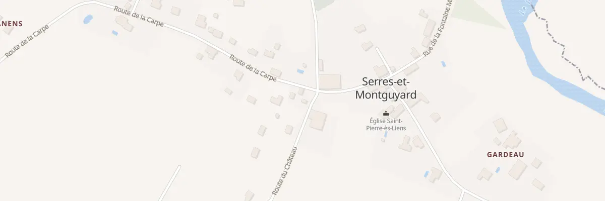 Plan du 33 Le Bourg Nord à Serres-et-Montguyard