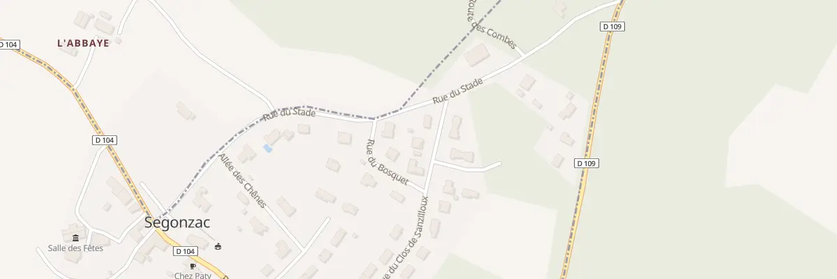 Plan du 22 Rue du Clos de Sanzilloux à Segonzac