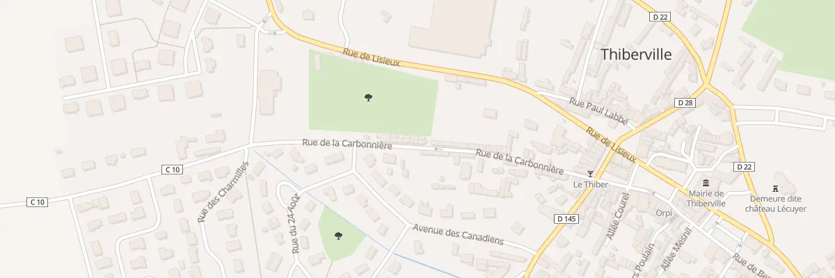 Plan du 24 Rue de la Carbonnière à Thiberville