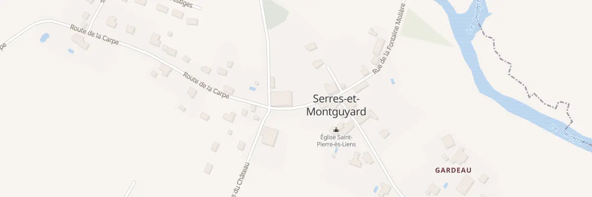 Plan du 34B Le Bourg Nord à Serres-et-Montguyard