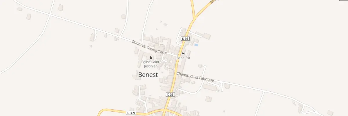 Plan du 1 Rte de Sainte Terre à Benest