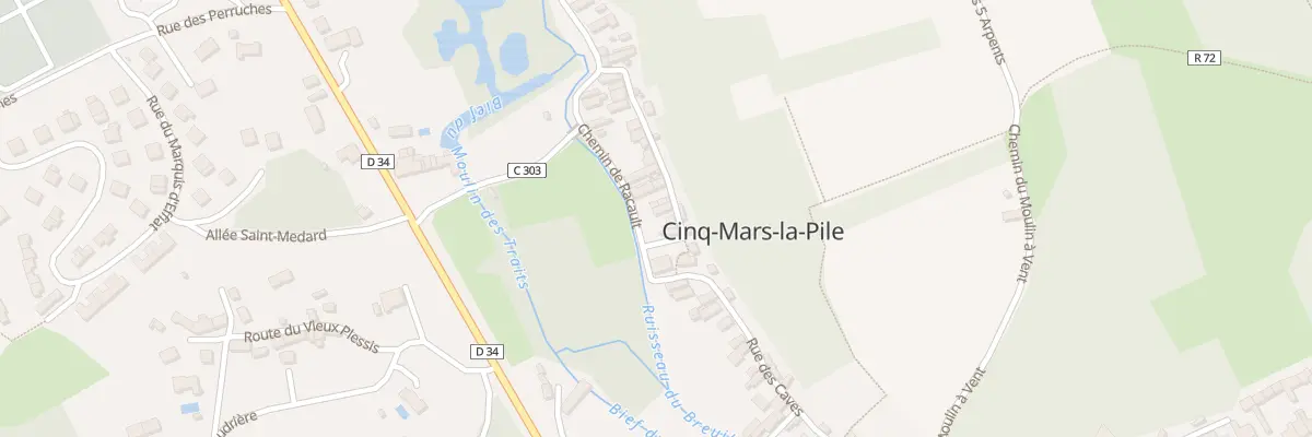 Plan du 2 Che de Racault à Cinq-Mars-la-Pile