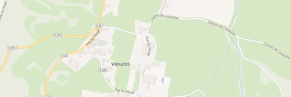 Plan du 5008 Le Village à Vieuzos