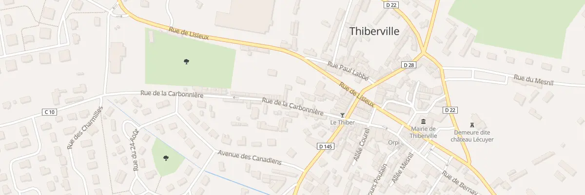 Plan du 10 Rue de la Carbonnière à Thiberville