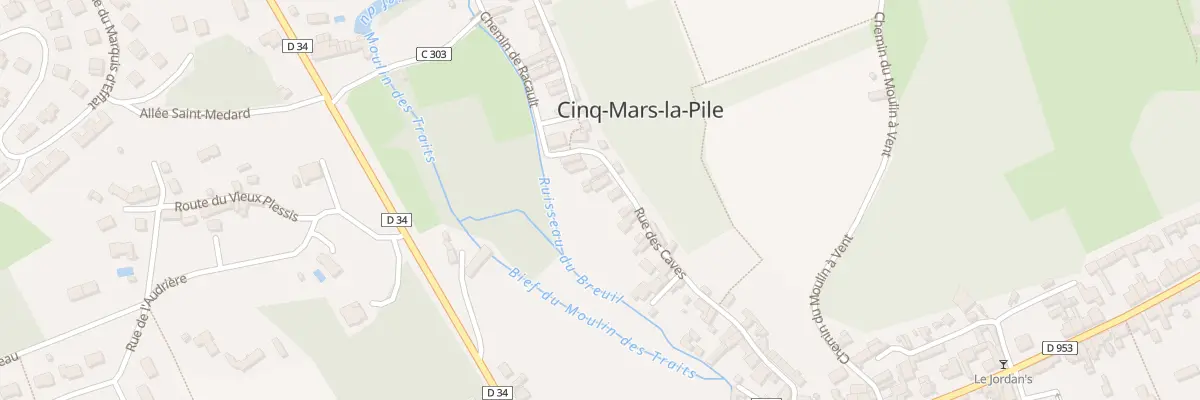 Plan du 37 Rue des Caves à Cinq-Mars-la-Pile