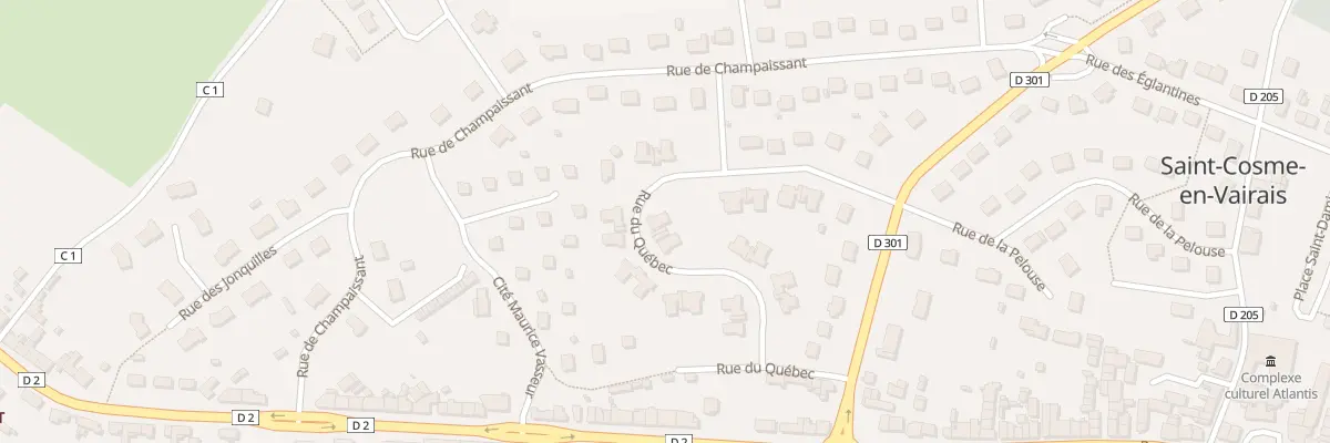 Plan du 10 Rue du Quebec à Saint-Cosme-en-Vairais