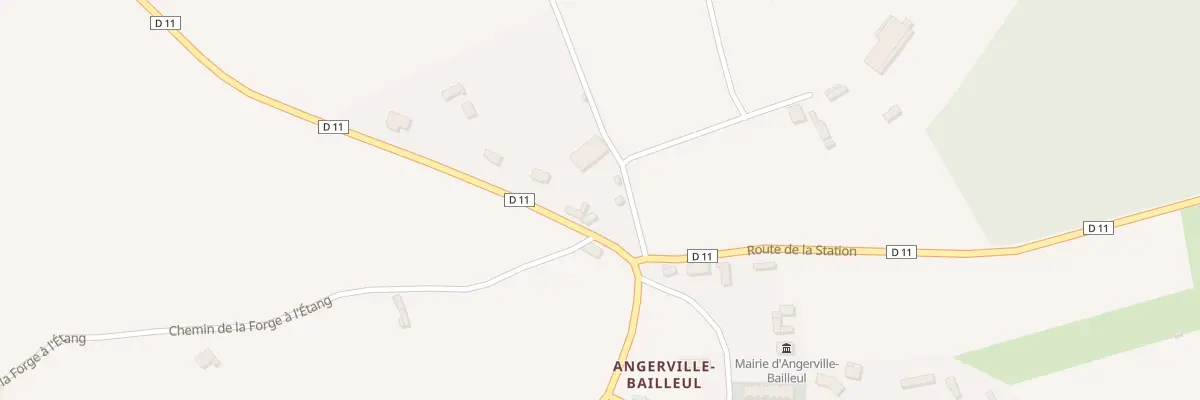 Plan du 2 Rte du Château à Angerville-Bailleul