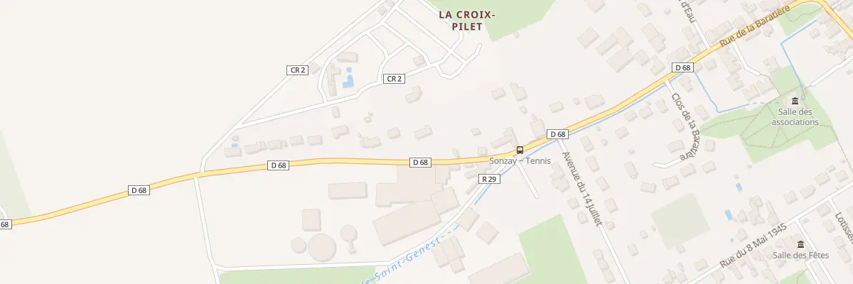 Plan du 84 Rue de la Baratière à Sonzay