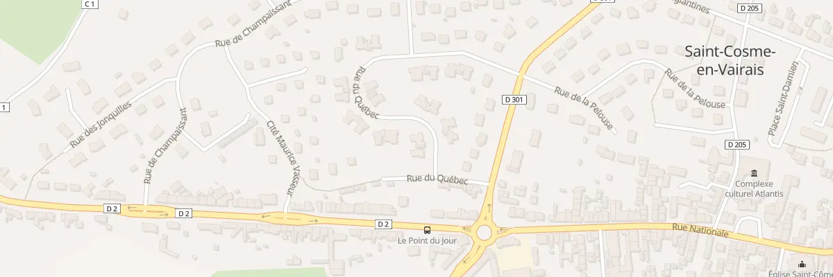 Plan du 29 Rue du Quebec à Saint-Cosme-en-Vairais