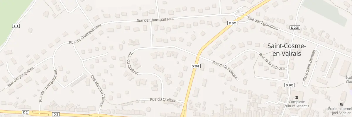 Plan du 2 Rue du Quebec à Saint-Cosme-en-Vairais