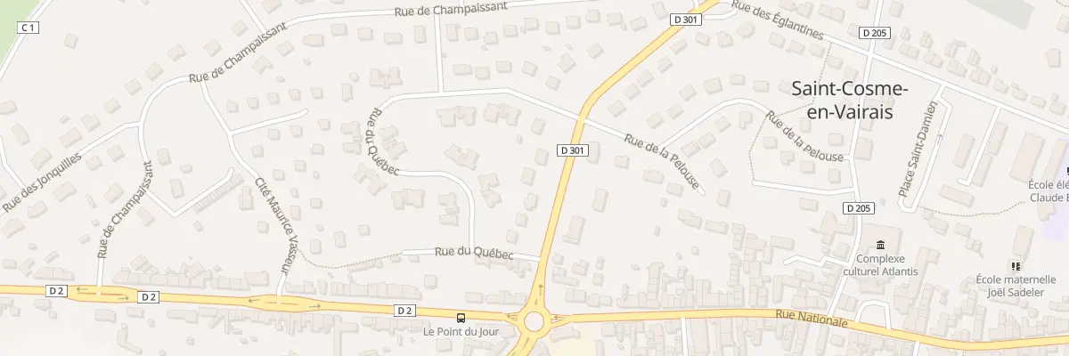 Plan du 13 Av du Point du Jour à Saint-Cosme-en-Vairais