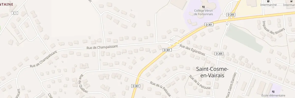 Plan du 3 Av du Point du Jour à Saint-Cosme-en-Vairais