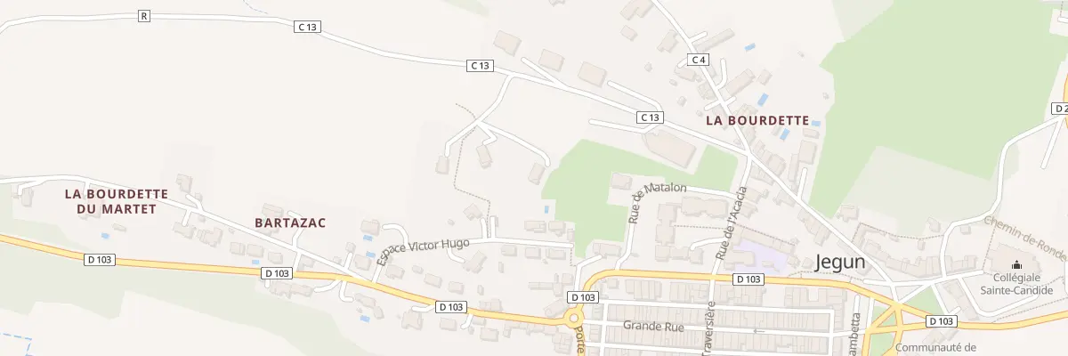 Plan du 286 Che de Couhelongue à Jegun