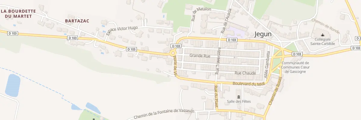 Plan du 1 Rue Traversieres Ouest à Jegun
