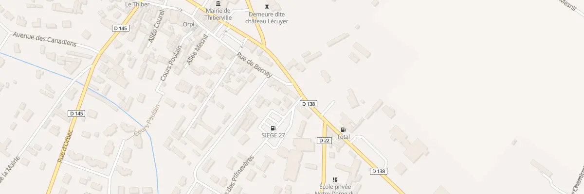 Plan du 60 Rue de Bernay à Thiberville