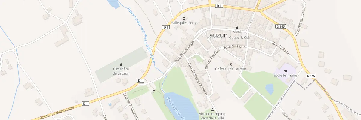 Plan du 9 Rue Pissebaque à Lauzun
