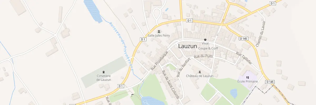 Plan du 6 Rue Pissebaque à Lauzun