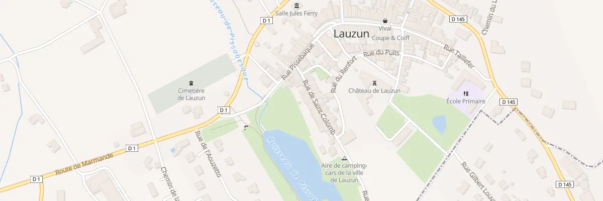 Plan du 14 Rue Saint Colomb à Lauzun