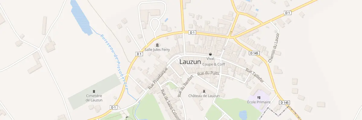 Plan du 25 Rue Eugene Mazelie à Lauzun