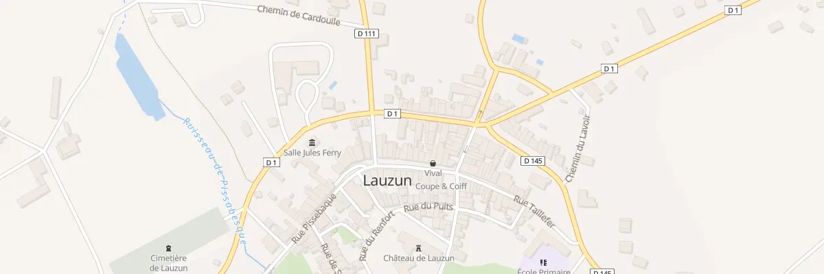 Plan du 16 Rue Eugene Mazelie à Lauzun