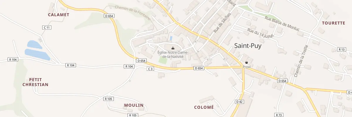Plan du 5122 Rue du Midi de l’Eglise à Maignaut-Tauzia
