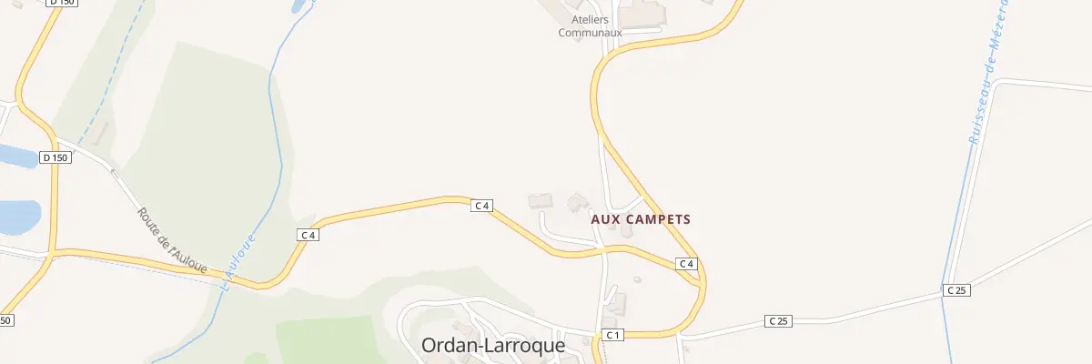 Plan du 104 Rte de l’Auloue à Ordan-Larroque