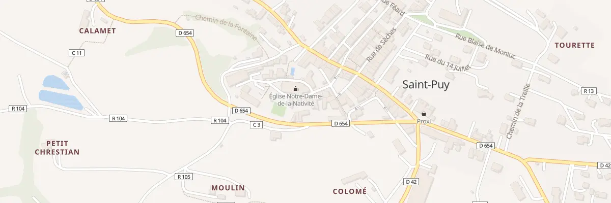 Plan du 5123 Rue du Midi de l’Eglise à Saint-Puy