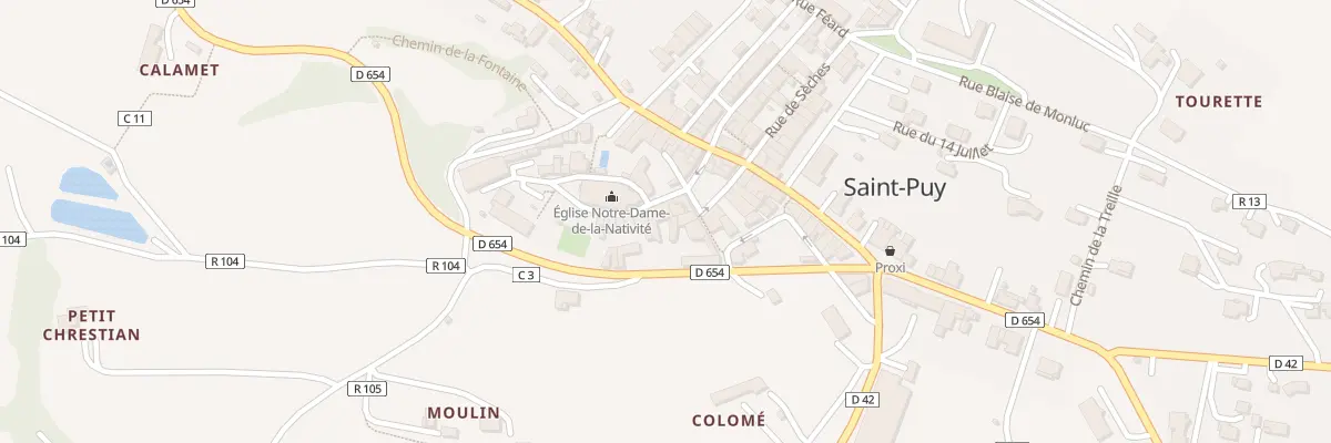Plan du 5125 Rue de l’Eglise à Saint-Puy
