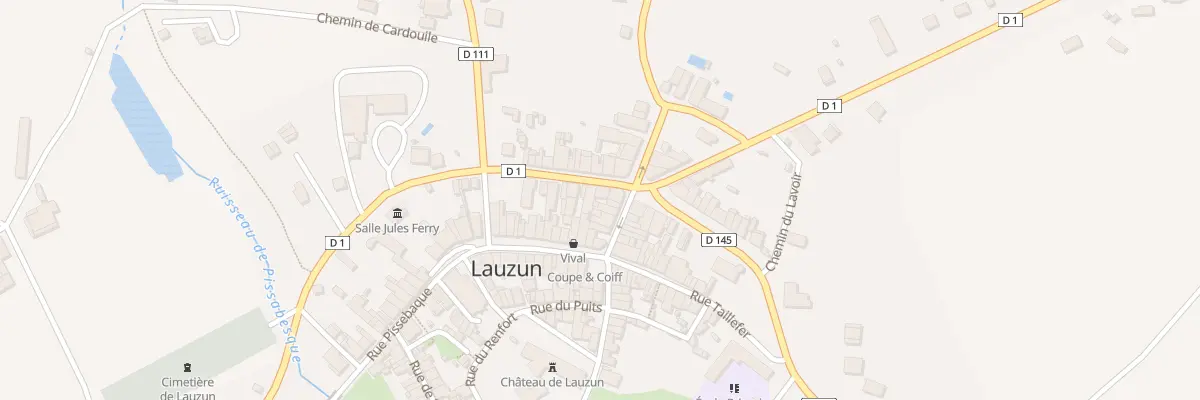 Plan du 1 Bd de la Sablière à Lauzun