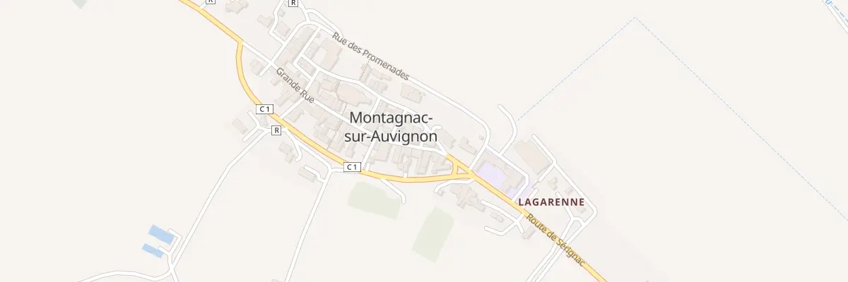 Plan du 1 Rue de l’Eglise à Montagnac-sur-Auvignon