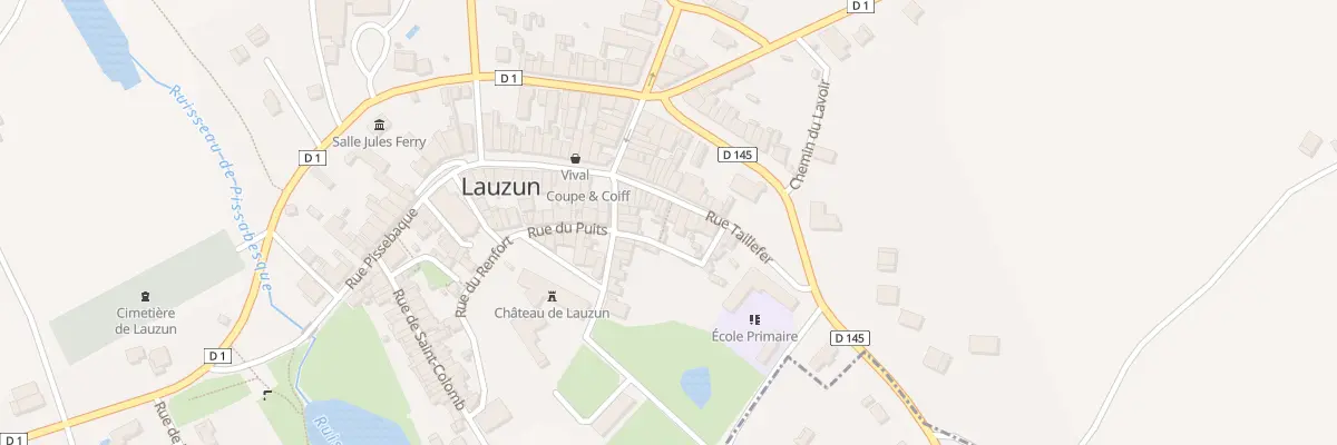 Plan du 12 Rue Taillefer à Lauzun
