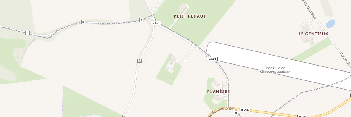 Plan du 5002 Planeses à Nomdieu