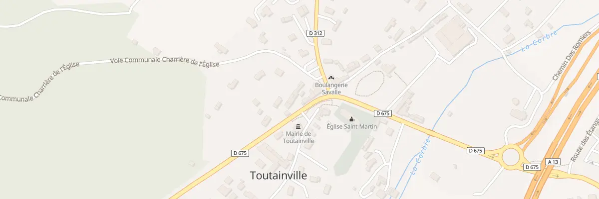 Plan du 6 Rte de Caen à Toutainville