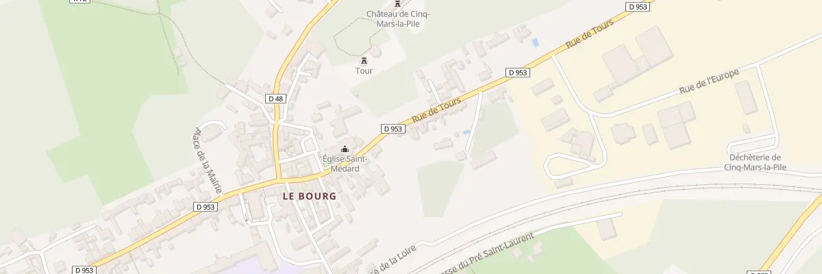Plan du 33 Rue de Tours à Cinq-Mars-la-Pile