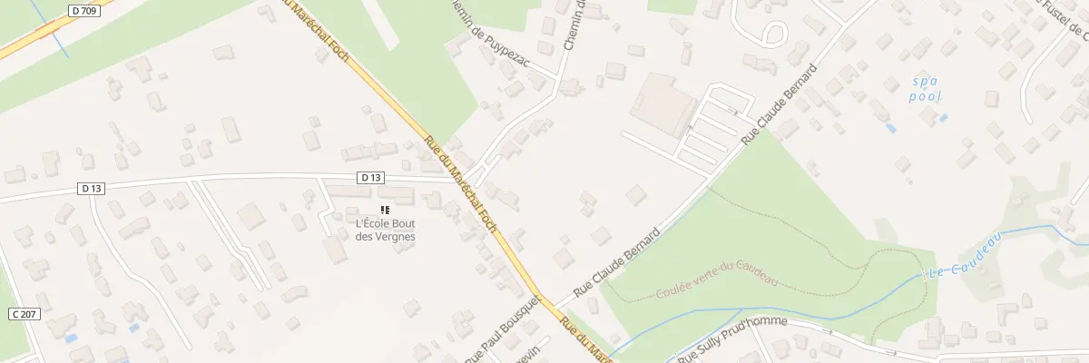 Plan du 9001 Rue du Maréchal Foch à Bergerac