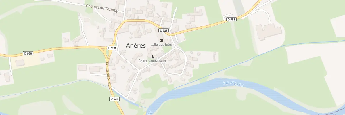 Plan du 1 Rue de l’Eglise à Anères