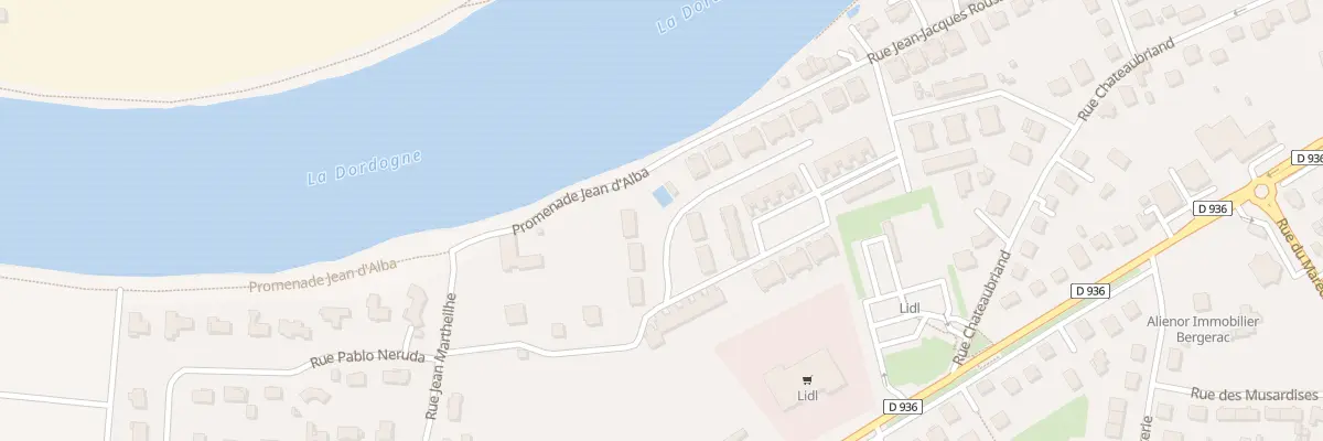 Plan du 12 Rue Jean Martheilhe à Bergerac