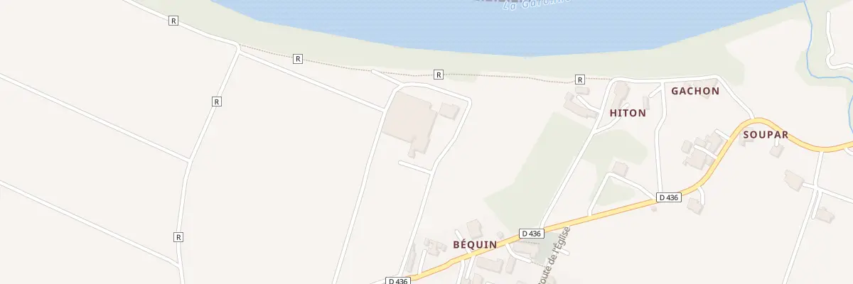Plan du 1800 Rte de Garonne à Montesquieu