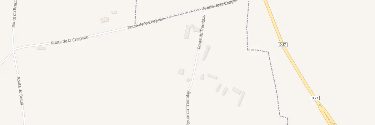 Plan du 287 Rte du Tremblay à Morainville-Jouveaux