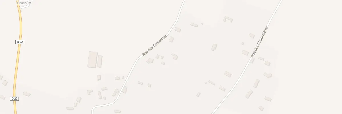 Plan du 27 Rue des Croisettes à Drucourt