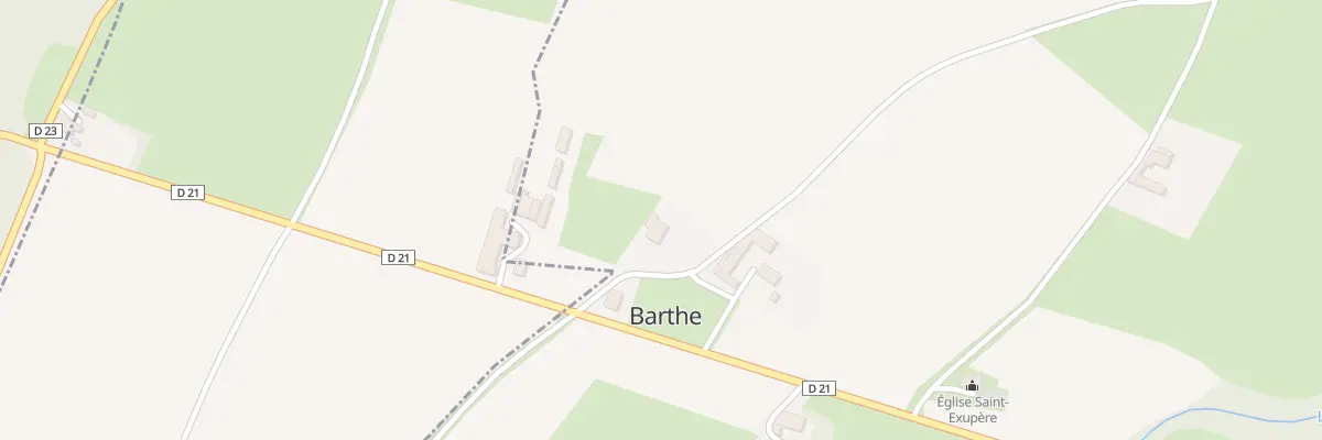 Plan du Trot à Barthe