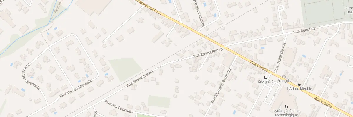 Plan du 8 Rue Ernest Renan à Bergerac