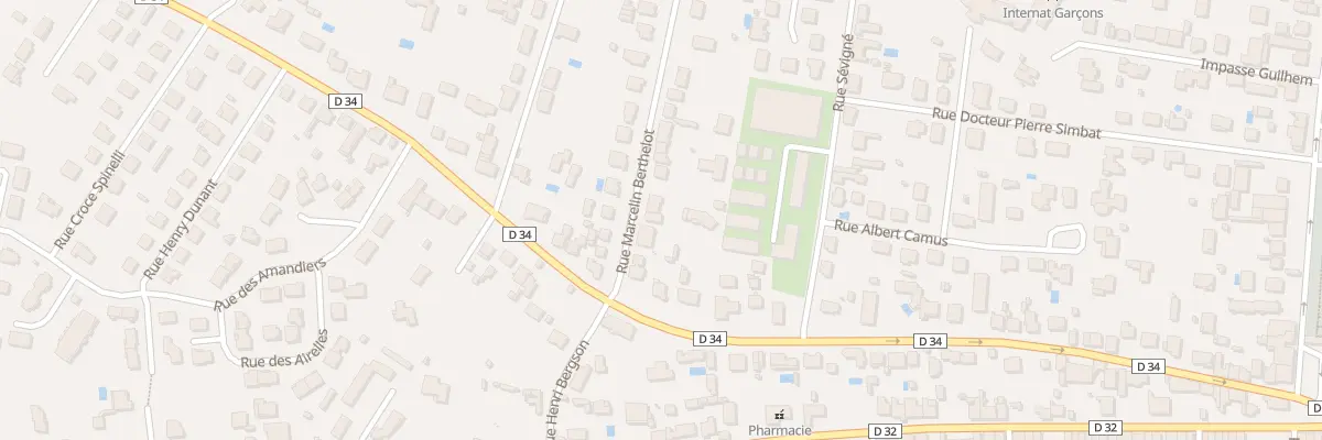 Plan du 1B Rue Marcelin Berthelot à Bergerac