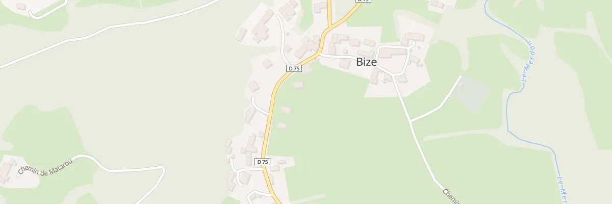 Plan du 2 Cazala à Bize