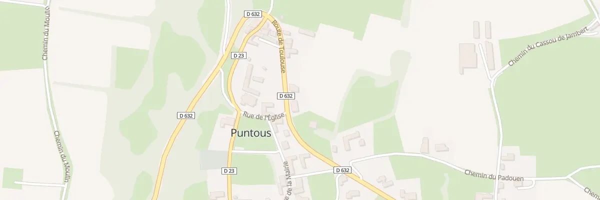 Plan du 9 Rte de Toulouse à Puntous